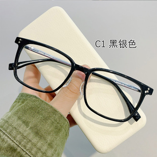 索菲雅韩系方框轻盈镜架防蓝光防辐射复古简约平光镜可配度数2349