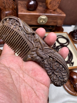 复古木质木梳防静电按摩养生头皮梳
