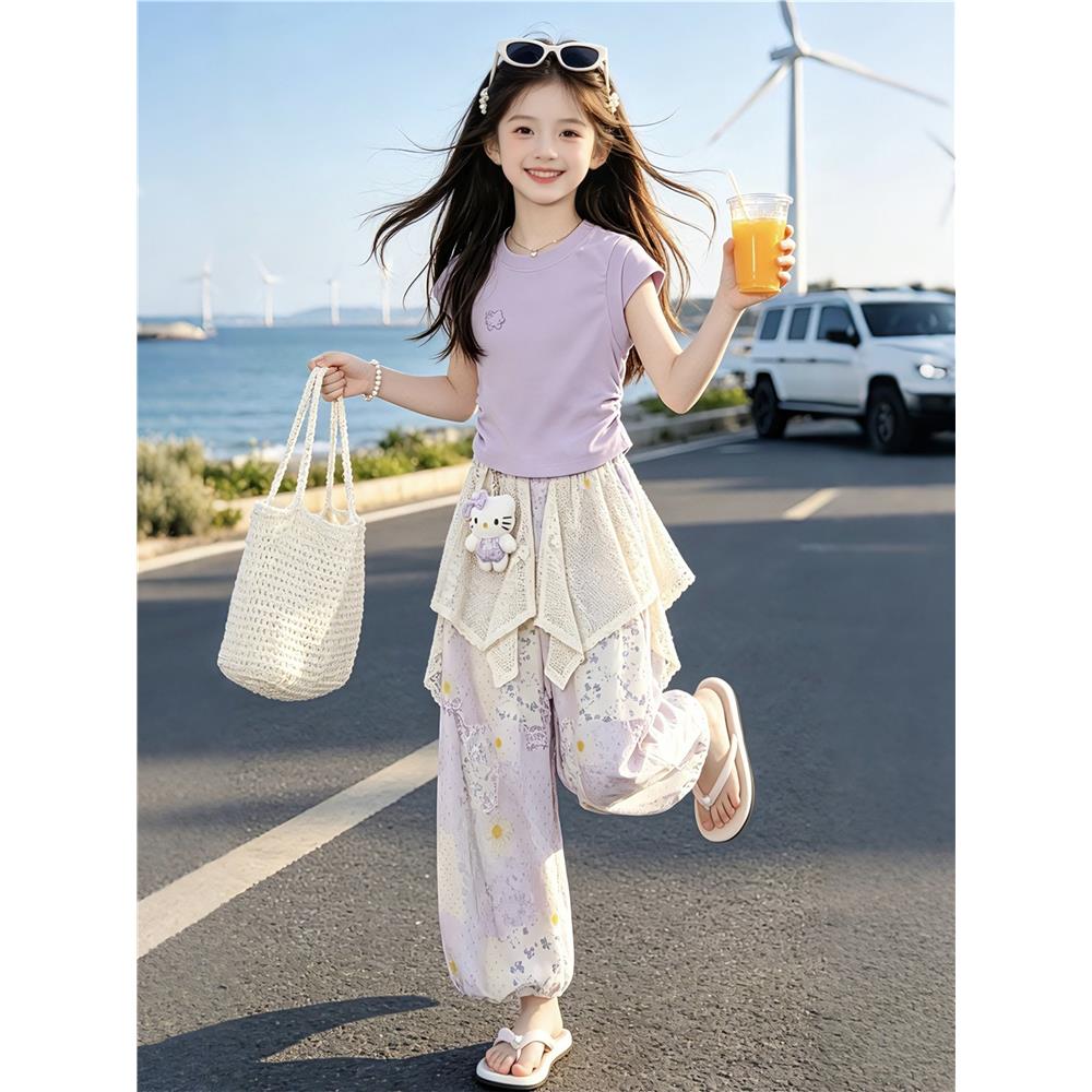 女童软萌风套装夏季2026
