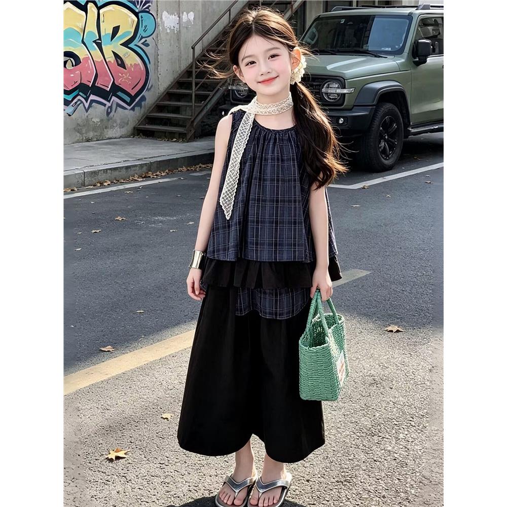 女童蛋糕拼接夏季百搭格