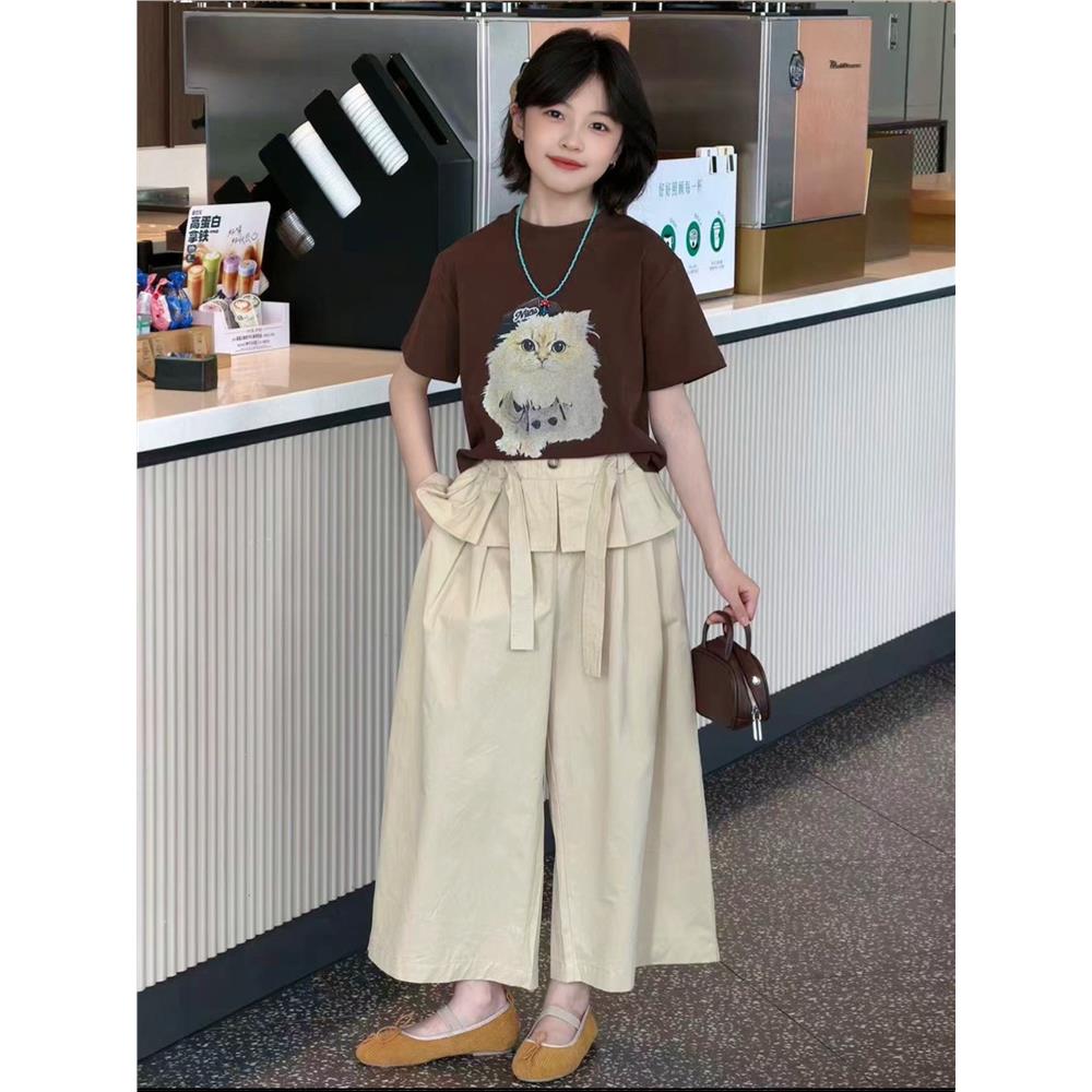 夏季女童学生套装短袖上