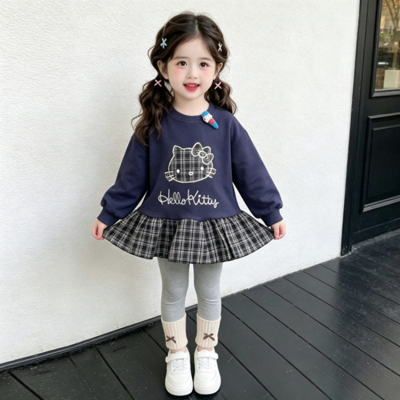 女小童韩版套装春秋季2026新款儿童卫衣打底裤春装宝宝时尚两件套