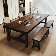 高档南美胡桃木客厅大书桌办公会议桌大板办公桌家用阅读餐桌书桌