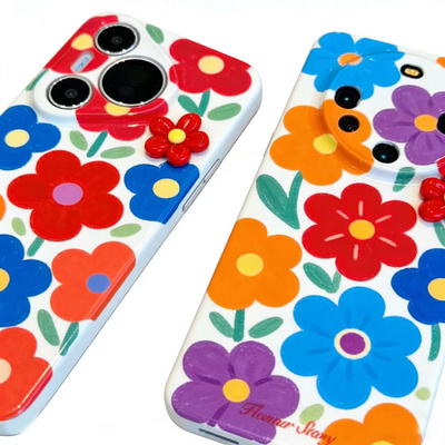 适用于华为荣耀play8tpro手机壳荣耀play60a春日繁花9c全包7t创意435可爱6TPRO手绘花朵保护套