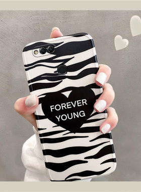 适用于华为荣耀畅玩7X手机壳黑色波浪Honor 7X软硅胶BND-AL10韩风