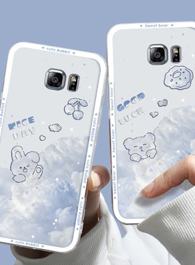 适用于三星S6Edge+手机壳闺蜜女创意软防摔GalaxyS6edge+小熊可爱