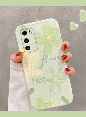 适用于华为p40pro手机壳女ins风创意韩系全包ELS-AN00软硅胶防摔