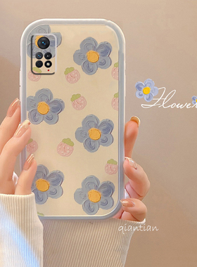 适用于小米红米note11e手机壳女全包Redmi note11epro防摔油画花