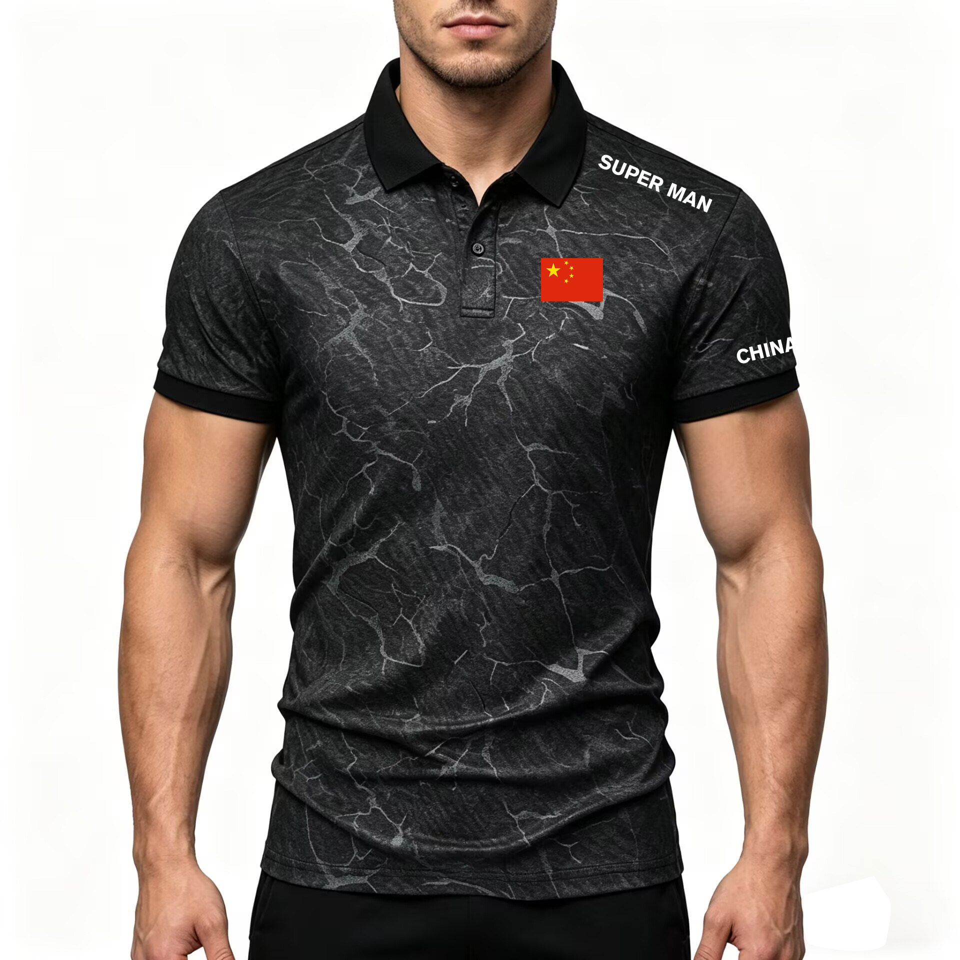 私人教练工作服定制短袖速干印花游泳健身衣翻领工服POLO衫定制做