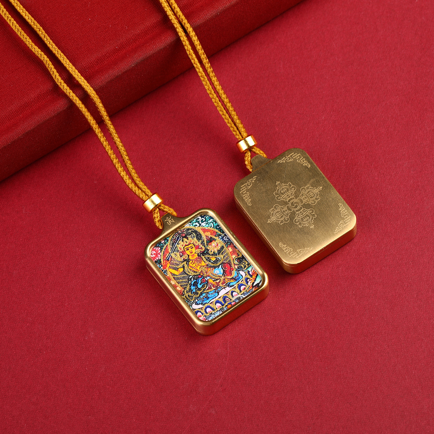 半手绘描金藏式唐卡画吊