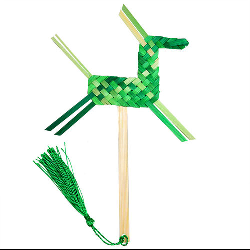 自制竹编DIY小马书签材料包研学体验竹编手工材料团建沙龙