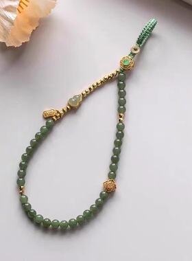 玉见福禄天然白葫芦钥匙