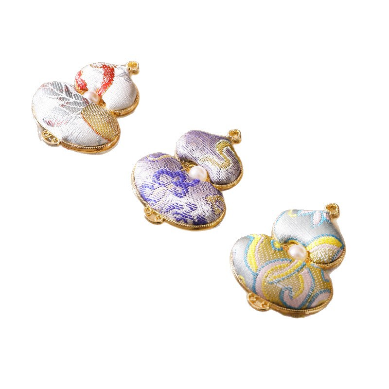 非遗纯手工名家宋锦葫芦挂件车挂双面葫芦吊坠中式国风压压襟配饰