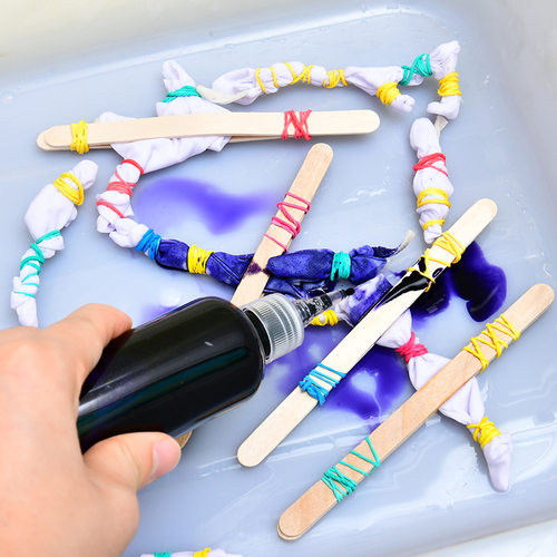 纯棉蜡染白胚扎染娃娃钥