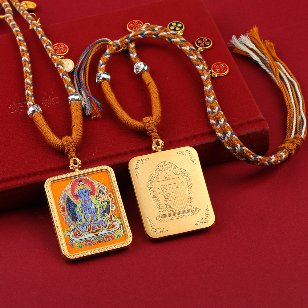 藏式唐卡半手绘粗矿八大