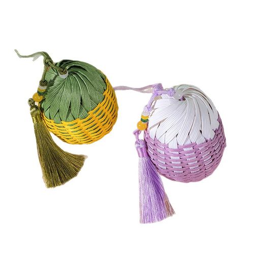 元旦节藤编香囊挂件手工d