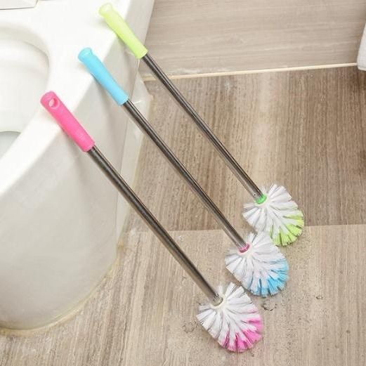 厂家直批不锈钢手柄塑料马桶刷壁挂式卫生清洁长柄马桶刷套装批发