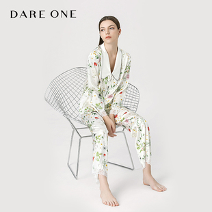 ONE法式 重磅真丝睡衣PEONY桑蚕丝印花家居服 DARE