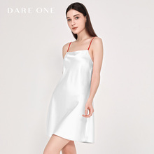 ONE真丝睡裙BELOVED纯色桑蚕丝性感吊带睡裙短裙家居服 DARE