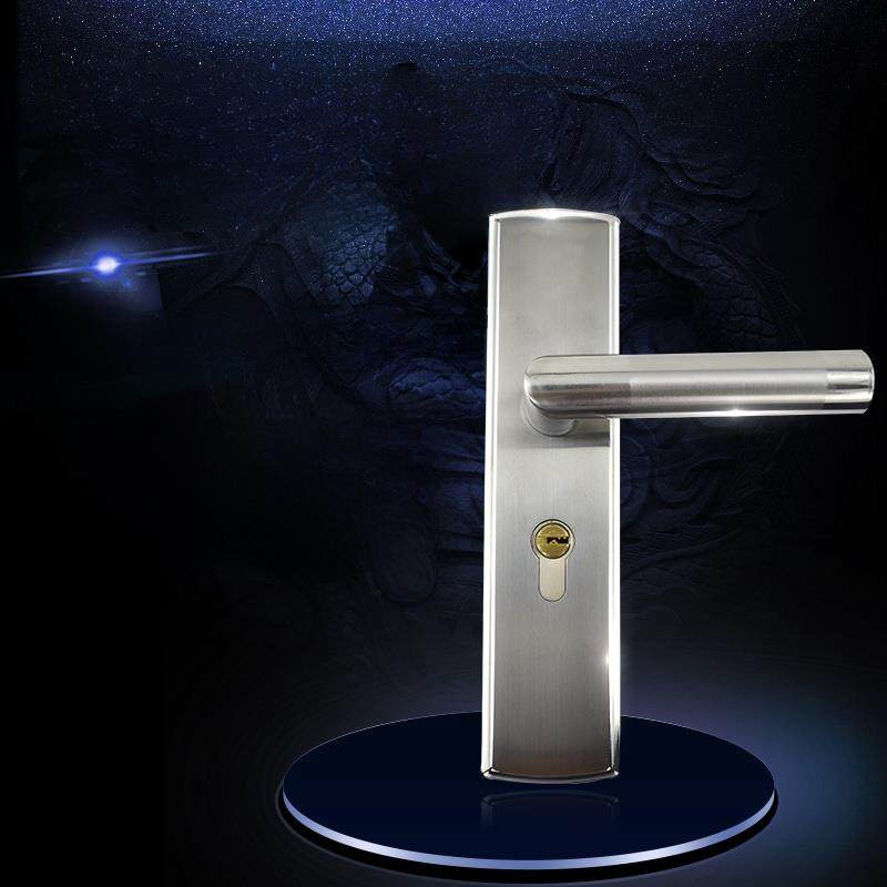 房间门锁不锈钢门锁室内卧室门锁实木门锁铜锁芯柄锁锁体尺寸50