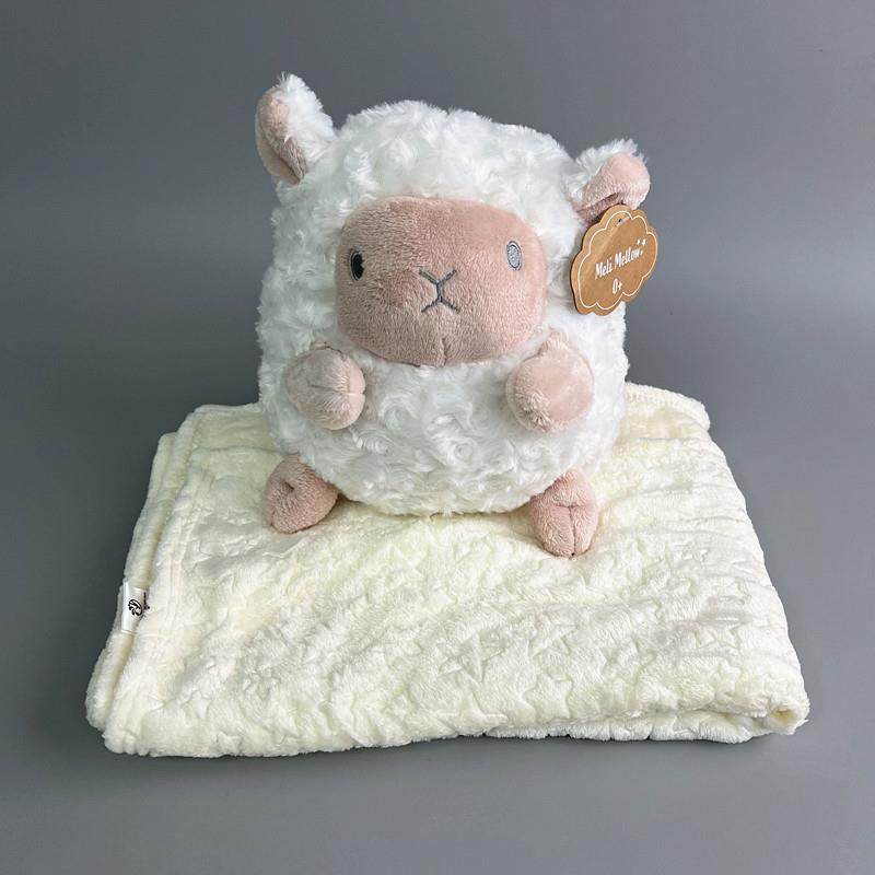 出口单！二合一款！小羊抱枕法兰绒小盖毯抱枕车载毛毯子儿童毯子,居家布艺,抱枕被,淘宝优惠券,粉丝福利购,淘宝优惠卷