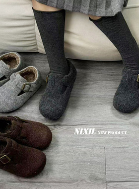 2025年冬季新款儿童鞋子韩版女童二棉鞋时尚百搭加绒呢子勃肯