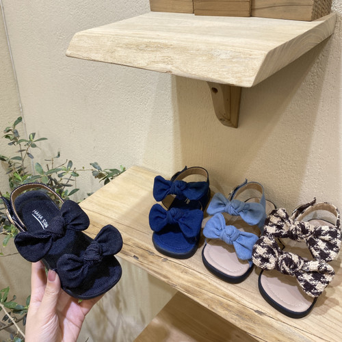 夏季韩版女童蝴蝶结公主凉鞋