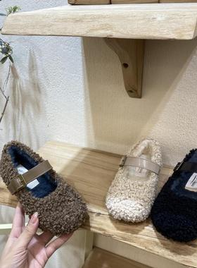 韩版童鞋2025女童冬季新款网红公主毛毛鞋儿童加绒保暖棉鞋豆豆鞋