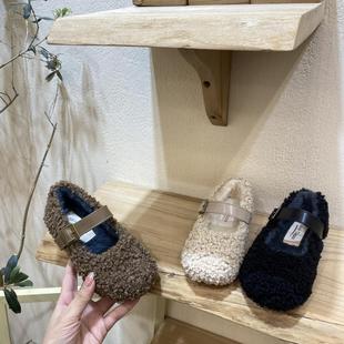 韩版童鞋2025女童冬季新款网红公主毛毛鞋儿童加绒保暖棉鞋豆豆鞋