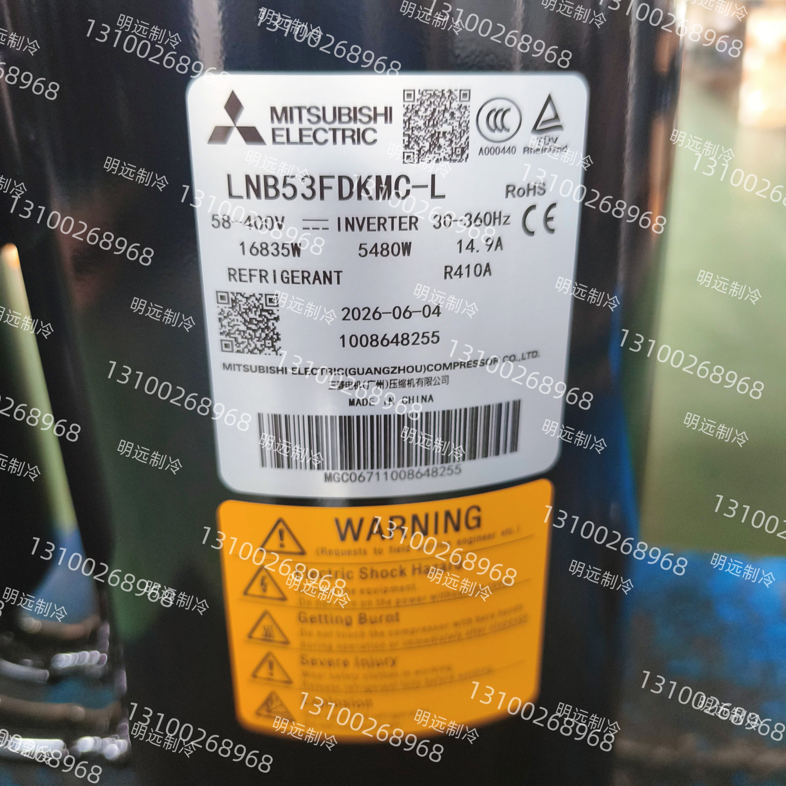 LNB53FDKMC-L全新变频压缩机R410A制冷剂LNB53FCAMC LNB65FAEMC