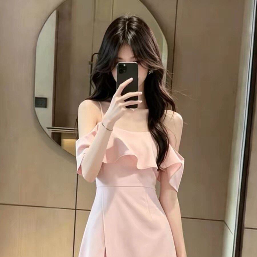 2026夏季新款小众露肩设计感女