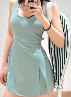 Wilson威尔胜女士UPTOWN前侧开叉网球运动连衣裙 WW00566511GNY