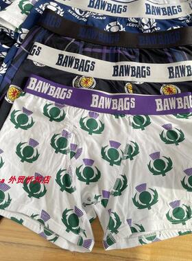 出口内裤男纯棉潮流印花弹力开口四角裤衩男生青少年平角裤短裤头