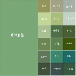 绿色深绿浅绿内墙环保净味家装 水性乳胶漆翻新背景墙彩色油漆涂料
