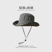 防晒帽女夏季 速干薄款 户外遮阳旅游登山西部牛仔渔夫帽子 大码 男士