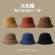 大头围灯芯绒渔夫帽男女大头大脸显脸小大帽檐百搭素颜遮阳盆帽冬