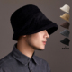 日系山本风渔夫帽男士 大帽檐保暖灯芯绒盆帽秋冬简约纯色百搭帽子