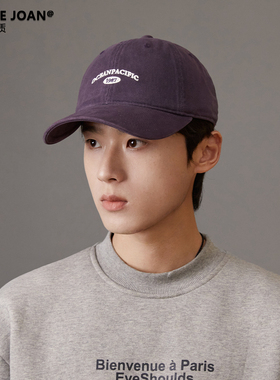 韩版百搭棒球帽男女街头潮牌紫色鸭舌帽学生情侣高品质显脸小帽子