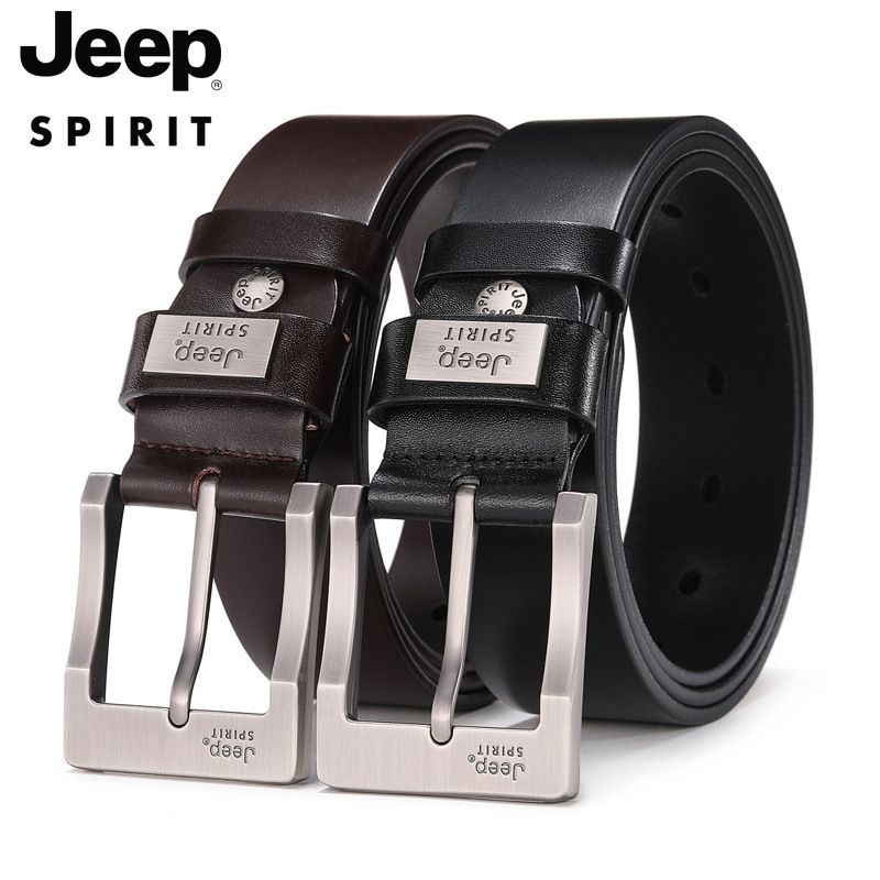 男士真皮合金针扣皮带