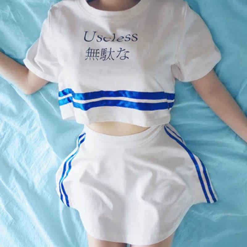 短款露脐夏装韩版修身闺蜜短袖字母t恤学生软妹可爱打底衫上衣女在类目 女装/女士精品, T恤中 - 来自Buy2taobao.com提供专业的淘宝代购服务