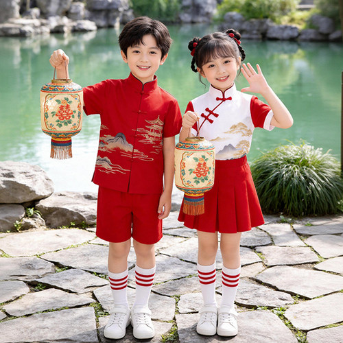 六一演出服学生班服毕业朗诵汉服