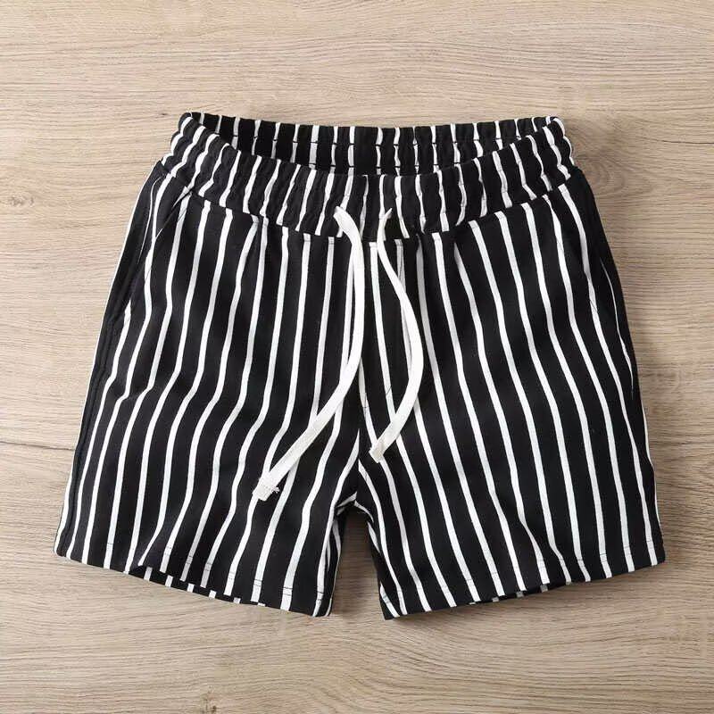 竖条纹短裤男夏季薄款宽松抽绳休闲四分裤百搭潮流沙滩裤棉质透气,男装,短裤,淘宝优惠券,粉丝福利购,淘宝优惠卷