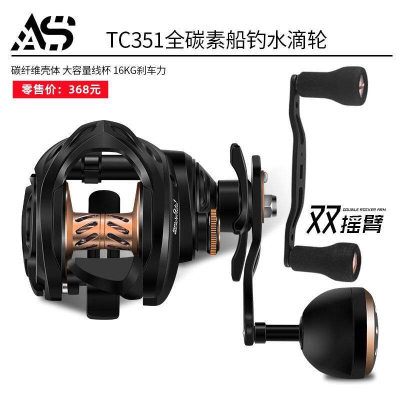 闲鱼二手市场猎渔王鳌鲨AS水滴轮纺车轮海钓轮TC351碳素渔轮路亚