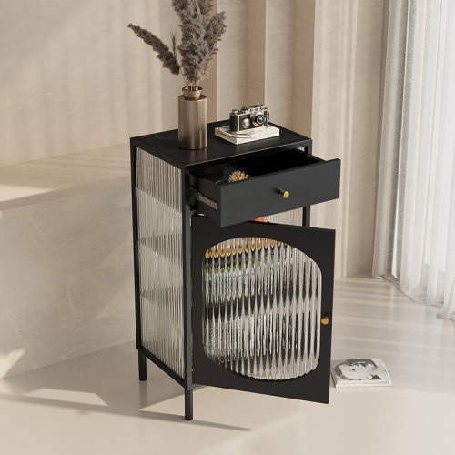 抽屉玻璃柜沙发边柜储物柜茶水柜