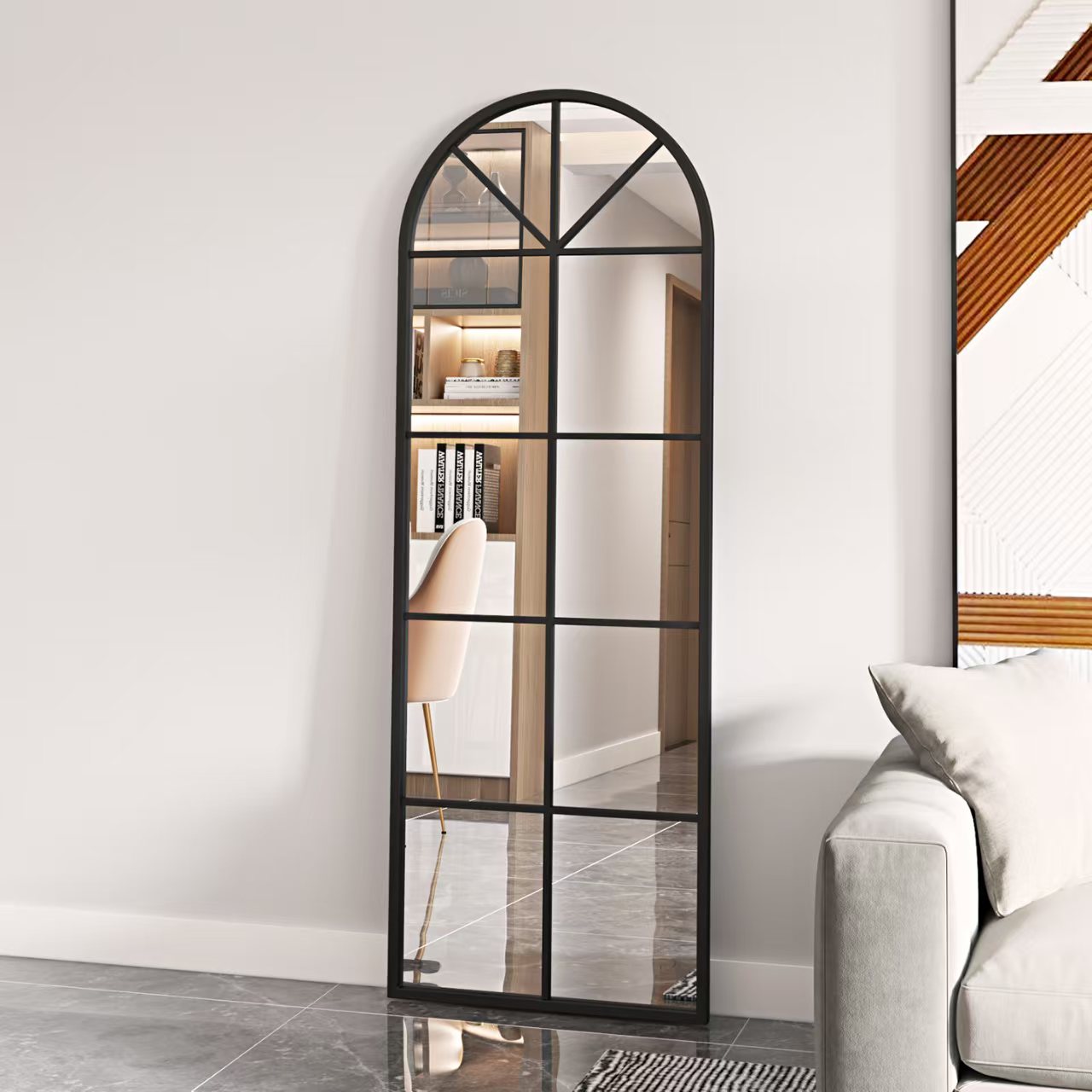 复古全身镜圆孤镜落地镜