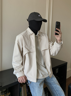 COCKTAIL美式复古cleanfit解构拼接工装夹克男女休闲外套