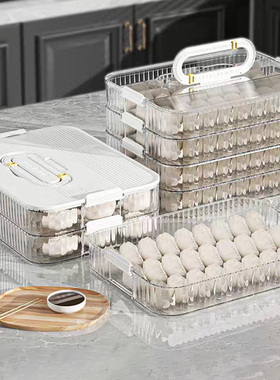 装饺子的收纳盒冰箱用放水饺专用盘速冻冷冻盒子食品级盛馄饨盒子