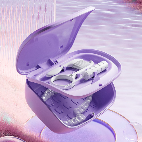 【带镜子带工具】牙套收纳盒