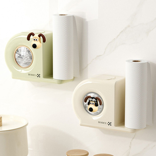 保鲜膜套收纳盒厨房装塑料袋膜罩的神器壁挂一次性过滤网抽取盒子