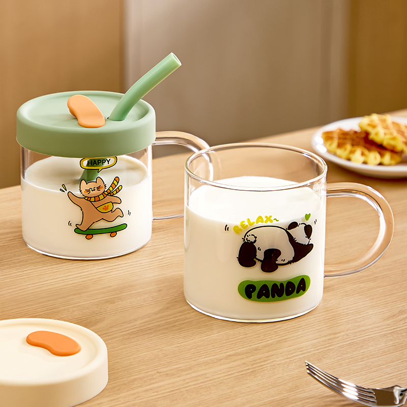 牛奶杯微波炉可加热的带刻度杯子耐高温豆浆专用热奶冲泡奶粉学生